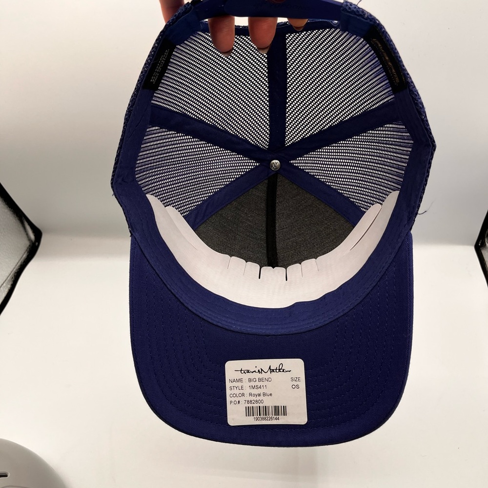 Travis Matthew Royal Blue Snapback Golf Hat Baseball Hat Pineapple NWT Trucker - Picture 4 of 5